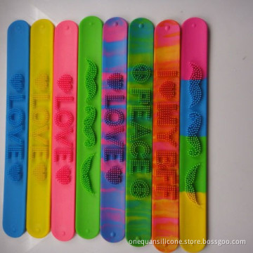 Custom silicone slap bracelet,Silicone Slap wristband
